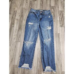 (3/$35) Rewash Jeans Womens 5/27 High Rise Distressed Straight Leg Denim Vintage
